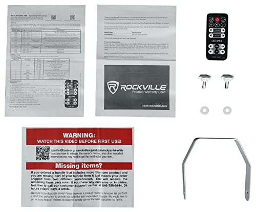 Rockville Rockpar Tri Led Rgb Compact Par Can Pro Dj Dmx Wash Light+Remote White #TOP7
