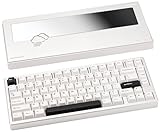 CutiePcs WOBKEY Rainy 75 Aluminium HMX/JWK Switches Mechanische Tastatur mit Überragender Akustik, Kabelgebunden, BT, 2.4G Drahtlose Konnektivität (Lite - Silber)