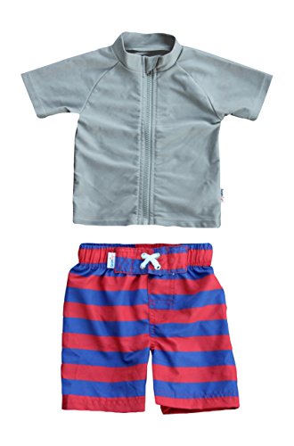 SwimZip Stud Muffin - UV Sun Protective Rash Guard Swimsuit Set Swimwear