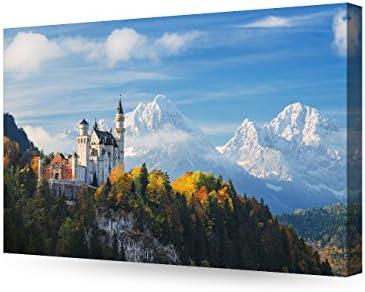 DECORARTS - The Neuschwanstein Castle, Giclee Print on Canvas wall art for Home Decor. 30x20 x1.5