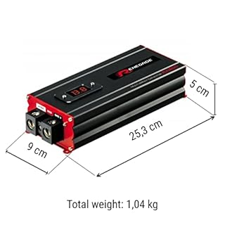 1 RENEGADE RX1800 Power Cap condensateur 18 Farad pour systèmes jusqu'à 18000 Watts rms 1 2 3 4 5 10 condensateur Voiture spl Noir, 1 pièce