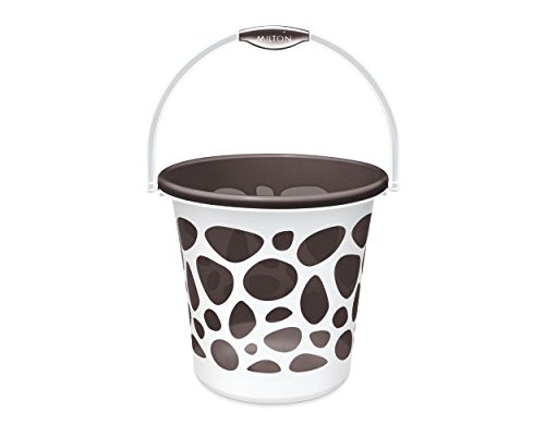 Image of MILTON Plastic Duplex Bucket With Mug, Grey, 25 L