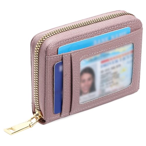 GAEKEAO Wallet Women RFID Blocking Leather Small Compact Zip-Around Credit Card Holder with ID...