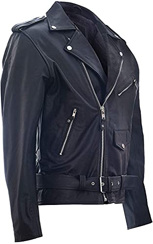 Image of Men Leather Jacket - Lambskin Winter Vintage Motorcycle Biker Jacket, Coat Soft & Stylish Moto Ride & Racing Jacket's