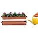 Produktbild Blumenkasten Balkonkasten Pflanzkasten Terracotta mit Bewässerungssystem und Balkonkasten Untersetzer 80cm