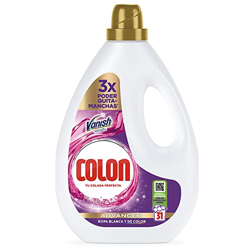 Colon Vanish Advanced - Detergente Para Lavadora Con Quitamanchas Adecuado Para Ropa Blanca Y De Color, Formato Gel, Hasta 31 Dosis 200 ml