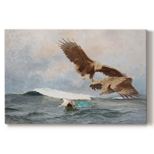 Bruno Liljefors | Sea Eagles Hunting for Food | Abstract Wall Art | LT626