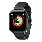 ★ Reloj inteligente de moda: pantalla a color de alta definición IPS de 1.54 ", diseño completo 3D / alta resolución de 240X240 y operación táctil de pantalla completa, el efecto de alta definición le brinda una experiencia excelente. Una variedad de diseños de dial con estilo. Batería de litio de gran capacidad de 150 mAh , duración de la batería 3-5 días, tiempo en espera 10-20 días
