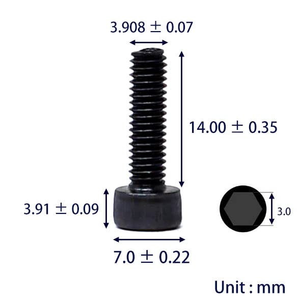 Image of iexcell 100 Pcs M4 x 14mm Thread Pitch 0.7 mm Alloy Steel 12.9 Grade Hex Socket Head Cap Screws Bolts Kit, Black Oxide Finish