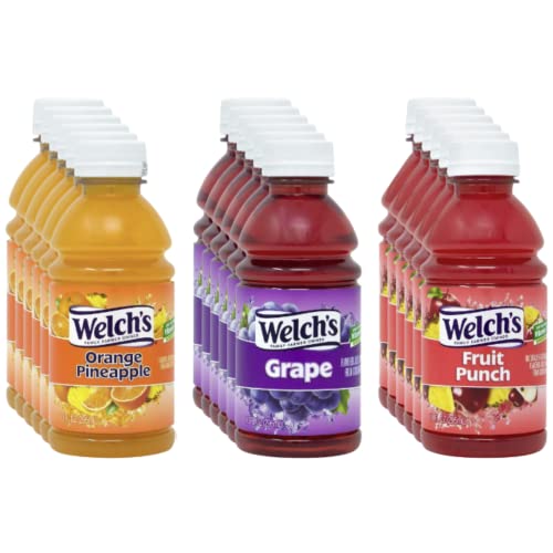 Welch's Fruit Juice Variety Pack - Grape, Fruit Punch, And Orange Pineapple - 10 Fl Oz Bottles - 18 Pack #TOP28