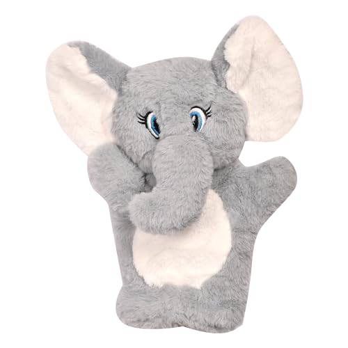 Image of Besties Hand Puppets for Kids - Soft Hand Puppets for Kids, Story Telling Puppet for Kids, Hand Puppet Toy, Plush Animals Hand Puppet Toys, Fun Play Learning Toys - Grey (Elephant)