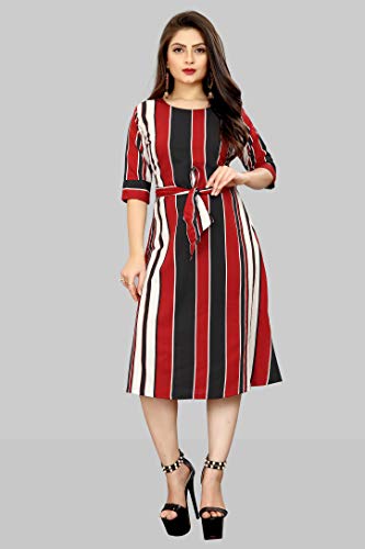Image of AA Creation Women's Fit And Flare Knee Length Dress