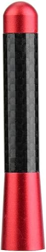 Miniatura 6 de Acouto Antena de coche de 3 pulgadas de fibra de carbono universal para modificación de coche, antena de radio corta para automóvil, repuesto aéreo
