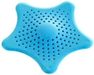 Kitchen Drain Hair Catcher Bath Stopper Sink Bathroom Protector Silicone Cover Basin Strainer Filter Shower Trap (Blue)