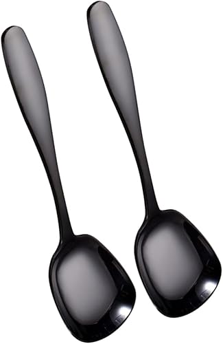 Miniatura 6 de BESTonZON 4 piezas de picas de bistró coreanas calientes para cereales de frutas, pasteles, helados, café, cucharaditas planas, sopa para mini