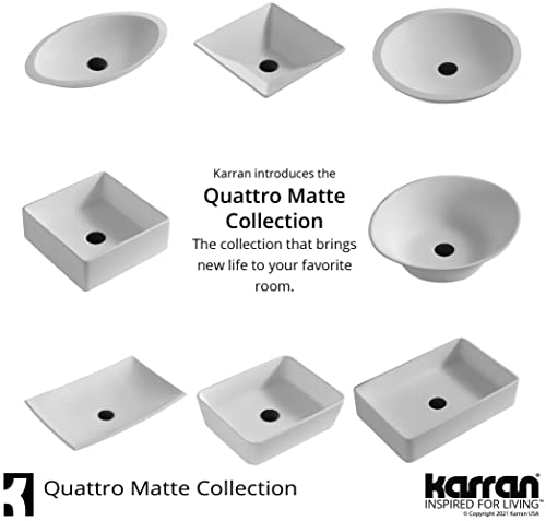 Karran Quattro Qm170 Matte White Acrylic 25 In. Rectangular Bathroom Vessel Sink #TOP3