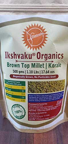 Ikshvaku Organics Eleusine Coracana Or Finger Millet Plus Urochloa Ramosa Or Brown Top Millet Combo Pack #TOP1