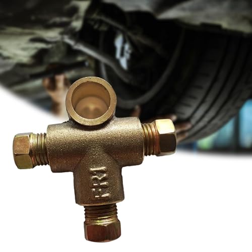 Conector en T de freno Qianly acoplamiento empalme triple de latón con tuercas resistente 6