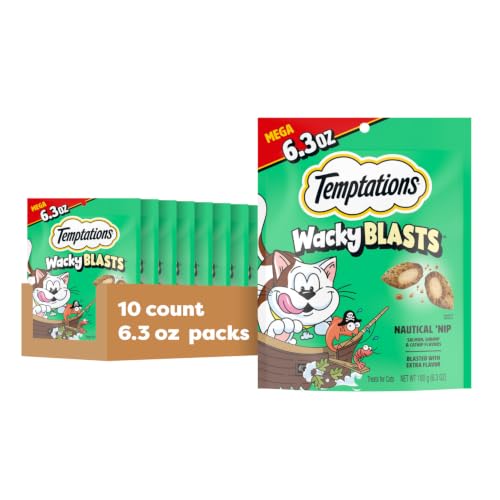 Temptations Wacky Blasts Cat Treats, Nautical 'Nip Flavor, 6.3 oz, 10 Pack - image 1