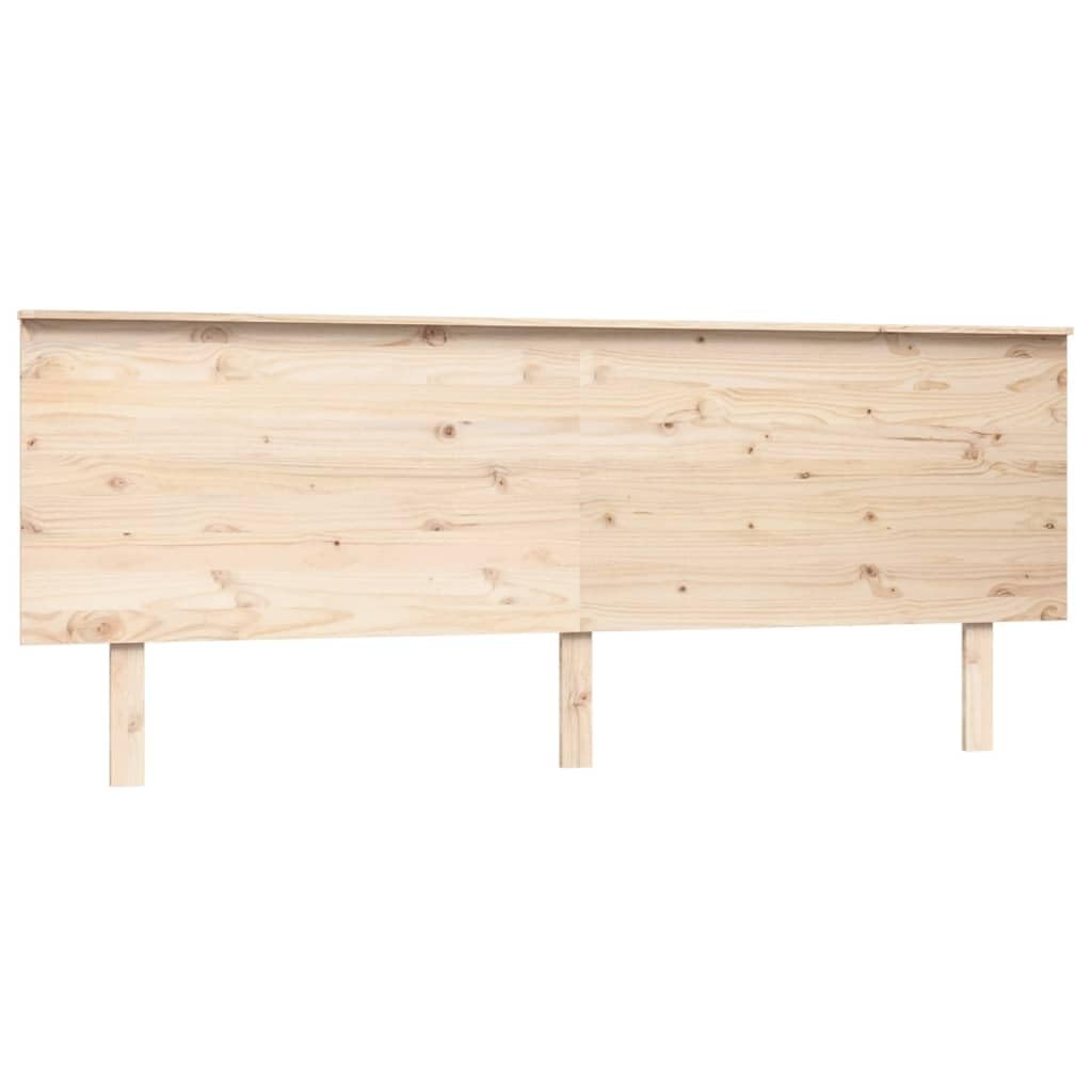 vidaXL Cabecero de Cama Cabezal Dormitorio Estructura Habitación Mobiliario Muebles Decoración Adorno Madera Maciza de Pino 204x6x82,5 cm