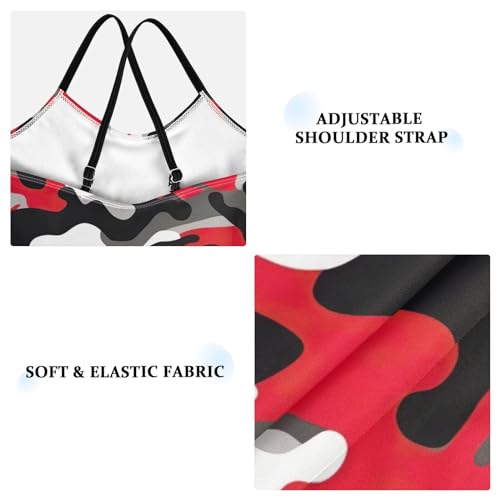 Toddler Red Black Gray Camouflage One Piece Swimsuits for Girls 3T 202a81724