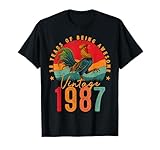 Photo Gallery 38 year old gifts vintage 1987 chicken 38th birthday mens maglietta Photo Gallery 38 year old gifts vintage 1987 chicken 38th birthday mens maglietta