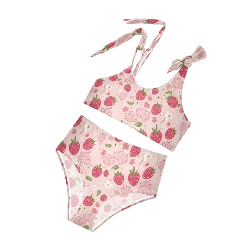 Image of Girls Tankini Swimsuit Bathing Suit Two Piece Bikini Summer Beach Swimwear with Adjustable Strap 3-12 Years