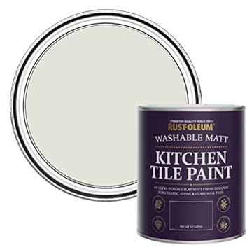 Rust-Oleum Beige water resistant Kitchen Tile Paint in Matt Finish - Portland Stone 750ml