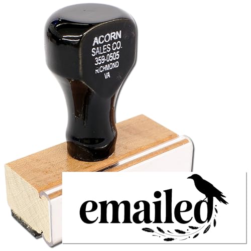 Enchanted Enamel-Style Admin Calendar Marking Tool, Wood Handle Date Stamp, Stamp for Office Records, Mail Log, Invoices, Planners, Scrapbooking, Crafts, Document Control