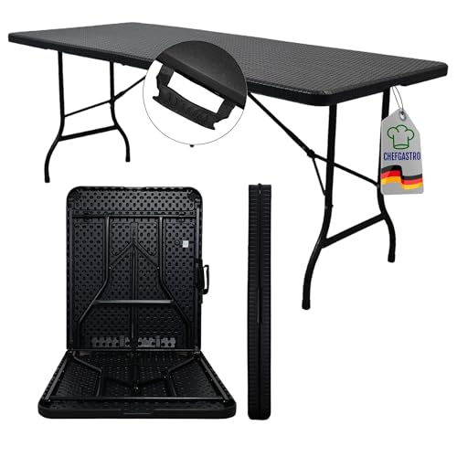 CHEFGASTRO Buffettisch klappbar 180x74cm Gartentisch wetterfest mit...