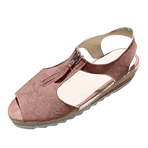 URIBAKY - Zapatillas de deporte para mujer, estilo casual, con tacón de cuña, transpirables,...