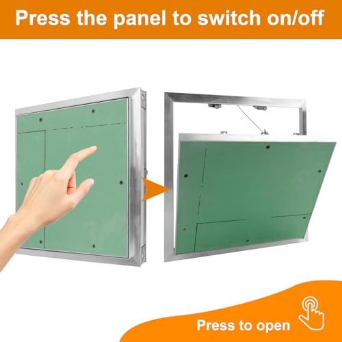 Revisionsklappe Trockenbau 300x300mm Alu Rahmen Revisionstür Wartungsklappe GK-Einlage Gipskarton Revision Wartungstür für Wand, Deckeneinbau und Feuchtraumgeeignet