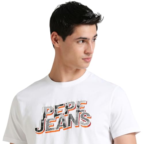 Image of Pepe Jeans Men T-Shirt|Cotton|Slim Fit