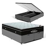 Cama box baú com colchão de molas ensacadas ortobom elegante s