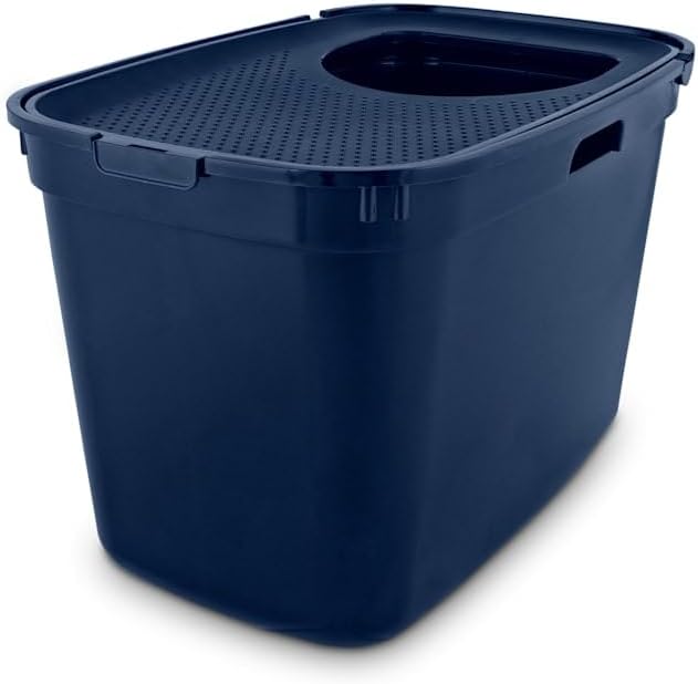 So Phresh Navy Top-Entry Litter Box, 23.25" L X 15.5" W X 15.13" H