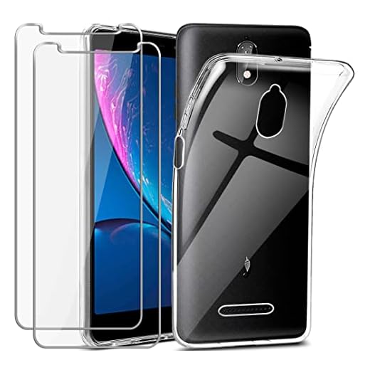 for Hot Pepper Serrano 3 Case with Tempered Glass Screen Protector Transparent Silicone Bumpers Shockproof Protective Crystal Clear phone Case Cover for Hot Pepper Serrano 3 A95B A95C A95J(Clear)