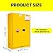 43x65x18 inch Flammable Liquid Storage Cabinet - Fireproof Metal Cabinet with 3-Point Lock, 45 Gallon Capacity & Adjustable Shelves for Industrial, Scientific, Warehouse Use 306