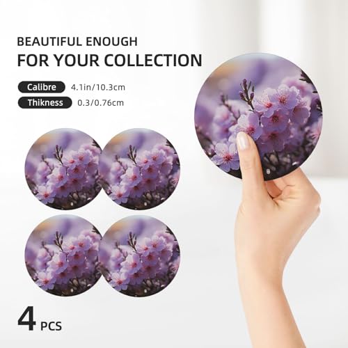 Dessous de verre en céramique rose de qualité supérieure pour protection de table - 3