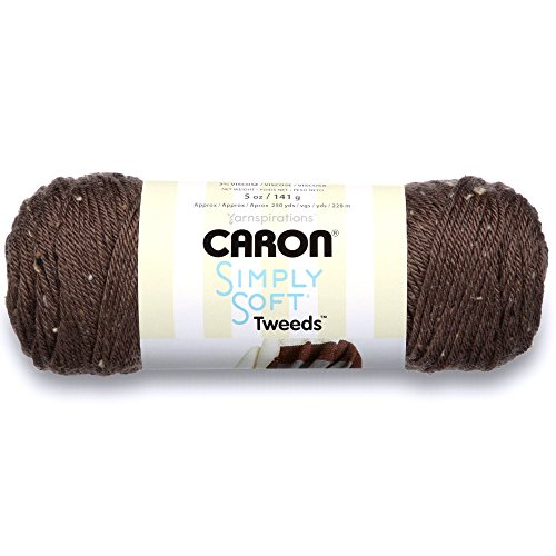 Image of Caron Simply Soft Tweeds Yarn (4) Medium Gauge 100% Acrylic - 5oz - Taupe- Machine Wash & Dry