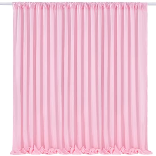 Image of SoarDream Pink Backdrop Curtains Polyester 2 Panels 5ft x 10ft Photography Backdrop Drapes Wedding Party Baby Shower Birthday Decorations