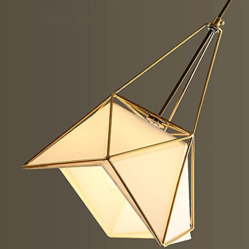 Plafonnier moderne simple en cuivre, suspensions rétro loft - 6