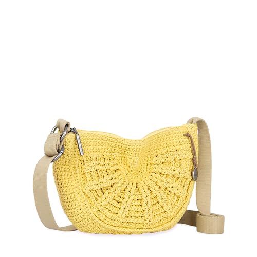 The Sak Ryder Small Crossbody Purse - Hand Crochet Women's Handbag for Everyday & Travel - Mini Cross Body Bag With Zipper Closure & Adjustable Shoulder Bag Strap - Chartreuse Sunbeam2