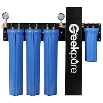 Geekpure 5 Stage Whole House Water Filter System - 3/4 NPT Ports