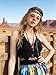 Verdusa Women's Nashville Outfits Boho Tops Y2k Gothic Clothes Halter Top Festival Western Cowgirl Outfits Black Small