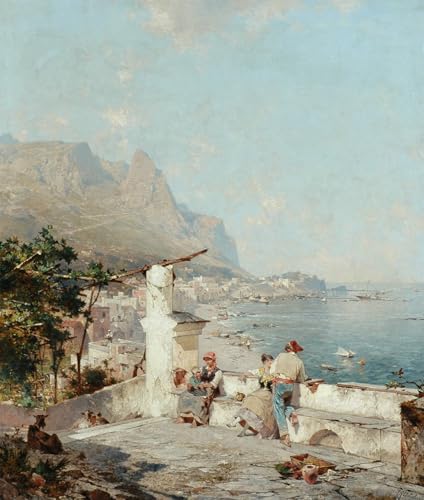 Peinture Golfe de Naples Richard Unterberger affiche graffiti moderne 60x90