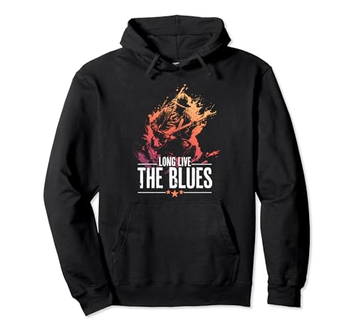 Blues Music Guitar for Guitarist Vintage Sweat à Capuche