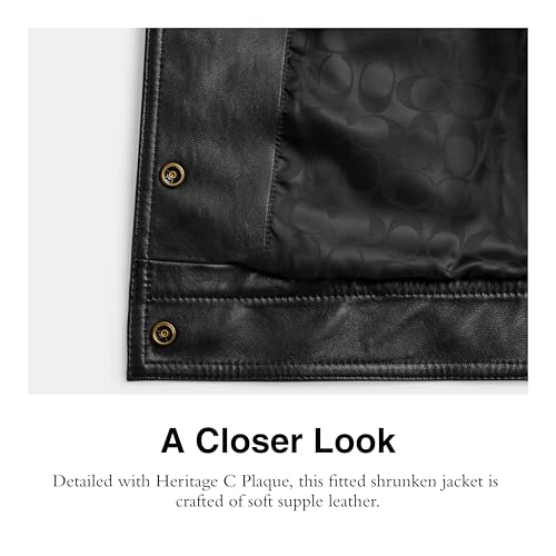 Coach Women's Heritage C Snap Front Shrunken Jacket4