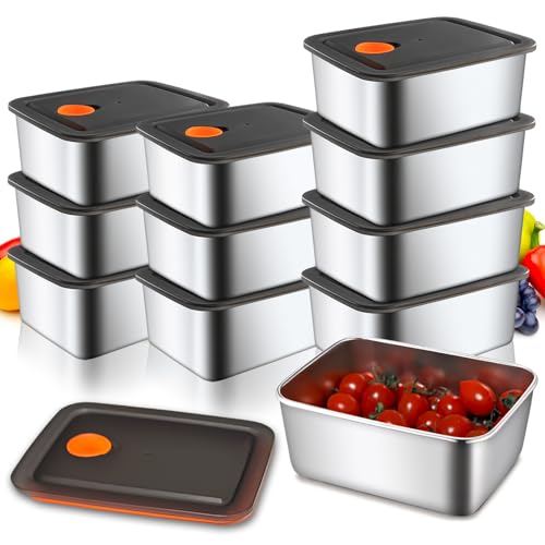 clamder 10 Set Stainless Steel Food Storage Containers with Lids