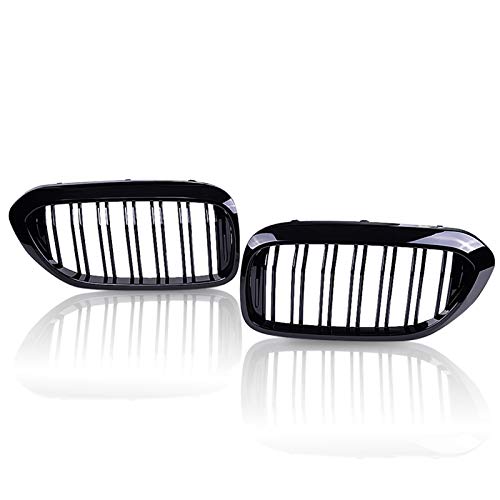 Runmade G30 Grille, Front Kidney Grill Compatible With Bmw 2017-2020 5-Series G30 G38 M5 520I 530I 535I 540I 550I Abs Double Slats Glossy Black #TOP1