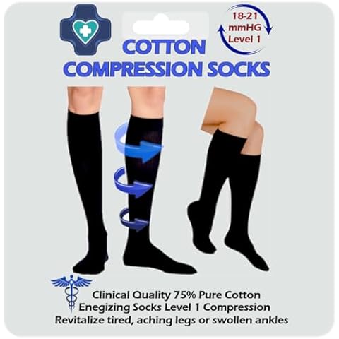 Kensington Graduated Cotton Compression Socks Cover